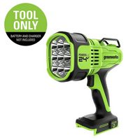 Greenworks - 24 Volt Cordless Battery Spot Light (Battery & Charger Not Included) - Green - Large Front