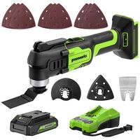 Greenworks - Multi Tool w. 2AH battery, 2A charger - Green - Large Front