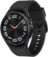 Samsung - Galaxy Watch6 Classic Stainless Steel Smartwatch 43mm LTE - Black - Large Front