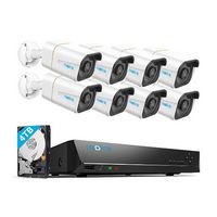 Reolink - 16 Channel NVR System with 8x 10MP Bullet Cameras with Smart Detection - White,Black - Large Front