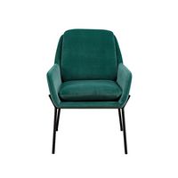 Walker Edison - Glam Accent Chair - Teal - Large Front