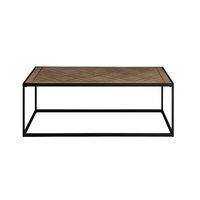 Walker Edison - Modern Parquet Rectangular Coffee Table - Parquet Veneer - Large Front