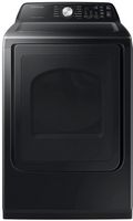 Samsung - 7.4 Cu. Ft. Smart Electric Dryer with Sensor Dry - Black - Large Front