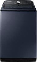 Samsung - 5.4 Cu. Ft. High-Efficiency Smart Top Load Washer with Pet Care Solution - Brushed Navy - Large Front