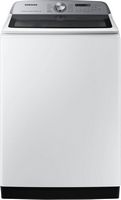 Samsung - 5.4 Cu. Ft. High-Efficiency Smart Top Load Washer with ActiveWave Agitator - White - Large Front