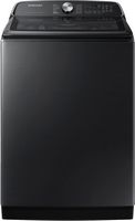 Samsung - 5.4 Cu. Ft. High-Efficiency Smart Top Load Washer with ActiveWave Agitator - Brushed Black - Large Front