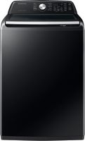 Samsung - 4.6 Cu. Ft. High-Efficiency Smart Top Load Washer with ActiveWave Agitator - Black - Large Front
