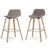 Simpli Home - Randolph Bentwood Counter Height Stool (Set of 2) - Mocha - Large Front