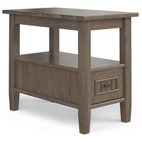 Simpli Home - Lev Narrow End Table - Smoky Brown - Large Front