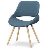 Simpli Home - Malden Bentwood Dining Chair - Denim Blue - Large Front
