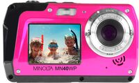 Minolta - MN40WP 48.0 Megapixel Waterproof Digital Camera - Pink - Large Front