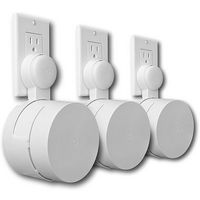 Mount Genie - Round Plug Outlet Mount for Google WiFi AC1200 (3-Pack) - White - Large Front