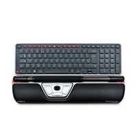 Contour - RollerMouse Wireless Optical Keyboard and Mouse Bundle - Black/Red - Large Front