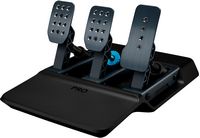 Logitech - PRO Racing Simulator Pedals with 100kg Load Cell Brake - Black - Large Front