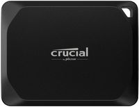 Crucial - X10 Pro 1TB USB-C External SSD - Black - Large Front