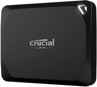 Crucial - X10 Pro 4TB USB-C External SSD - Black - Large Front