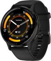 Garmin - Venu 3 GPS Smartwatch 45 mm Fiber-reinforced polymer - Stainless Steel and Black - Large Front