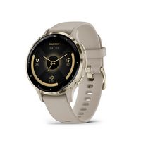 Garmin - Venu 3S GPS Smartwatch 41 mm Fiber-reinforced polymer - Stainless Steel and French Gray - Large Front