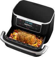 Ninja - Foodi DualZone FlexBasket Air Fryer with 7-qt MegaZone - Black - Large Front