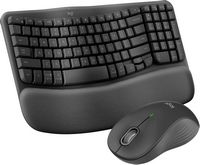 Logitech - Wave Keys MK670 Combo Ergonomic Wireless Keyboard and Mouse Bundle for Windows/Mac wit... - Large Front