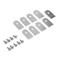 Greenworks - Optimow 9pc Replacement Blades Set - Silver - Large Front