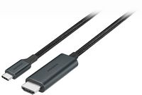 Insignia™ - 6’ 8K Ultra HD USB-C to HDMI 2.1 Braided Cable - Black - Large Front