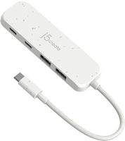j5create - Eco-Friendly USB-C to Type-C & Type-A Gen2 4 Port Hub - White - Large Front