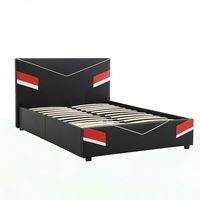 X Rocker - Orion eSports Full Gaming Bed Frame - Black/Red - Large Front