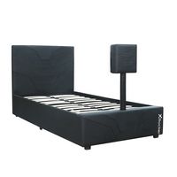 X Rocker - Oracle Twin Gaming Bed with TV Mount - Black - Large Front