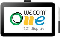 Wacom - One 12 (2023 Version) 11.6” Pen Display Drawing Tablet - White - Large Front