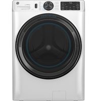 GE - 5.0 Cu. Ft. Stackable Smart Front Load Washer with Steam and SmartDispense - White - Large Front