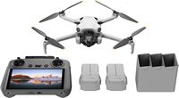 DJI - Mini 4 Pro Fly More Combo Drone and RC 2 Remote Control with Built-in Screen - Gray - Large Front