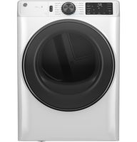 GE - 7.8 cu. Ft. Stackable Smart Electric Dryer with Steam - White - Large Front