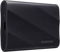 Samsung - T9 Portable SSD 1TB, Up to 2,000MB/s , USB 3.2 Gen2 - Black - Large Front