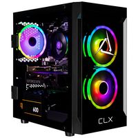 CLX - SET Gaming Desktop - AMD Ryzen 5 5500 - 16GB DDR4 3600 Memory - GeForce RTX 4060 - 1TB NVMe... - Large Front