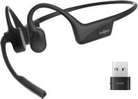 Shokz - OpenComm 2 UC USB-A Bluetooth Bone Conduction Headset - Black - Large Front