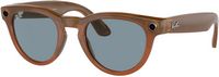 Ray-Ban Meta - Headliner Smart Glasses with Meta Ai, Audio, Photo, Video Compatibility -  Blue Le... - Large Front