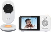 VTech - 2.8” Digital Video Baby Monitor with Night Light - White - Large Front
