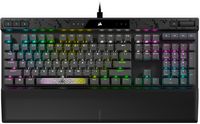 CORSAIR - K70 MAX RGB Magnetic-Mechanical Gaming Keyboard with PBT Double-Shot Keycaps - Steel Gray - Large Front