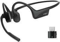 Shokz - OpenComm 2 UC USB-C Bluetooth Bone Conduction Headset - Black - Large Front