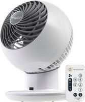 WOOZOO - Compact Globe Oscillating Fan w/ Remote - 5 Speed - White - Large Front