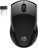 HP - X3000 G3 Wireless Optical Ambidextrous Mouse - Wireless - Jet Black - Large Front