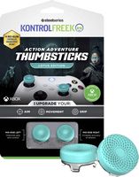 KontrolFreek - Action Lotus Thumbsticks, Xbox - Teal/Clear - Large Front