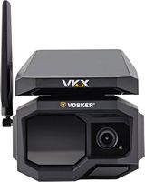Vosker - VKX Outdoor Solar Powered 1080p Security Camera with 4G-LTE Cellular Connectivity - Black - Large Front