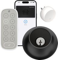 Level - Lock+ Connect with Keypad Smart Lock Bluetooth/Wi-Fi Replacement Deadbolt with App / Keyp... - Large Front