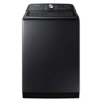 Samsung - 5.4 cu. ft. High-Efficiency Smart Top Load Washer with ActiveWave Agitator - Brushed Black - Large Front