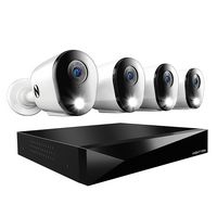 Night Owl - 12 Channel 4 Camera Indoor/Outdoor Wired 2K 2TB DVR Security System with 2-way Audio ... - Large Front