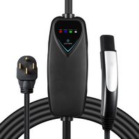Lectron - Tesla Level 2 NEMA 14-50 Electric Vehicle (EV) Charger- up to 40A - 16' - Black - Large Front