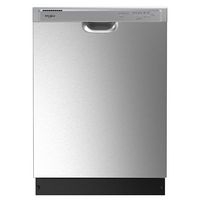 Whirlpool - Front Control Built-In Dishwasher with Boost Cycle and 57 dBa - Stainless Steel - Large Front