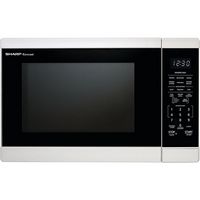 Sharp - 1.4 Cu.ft  Countertop Microwave - White - Large Front